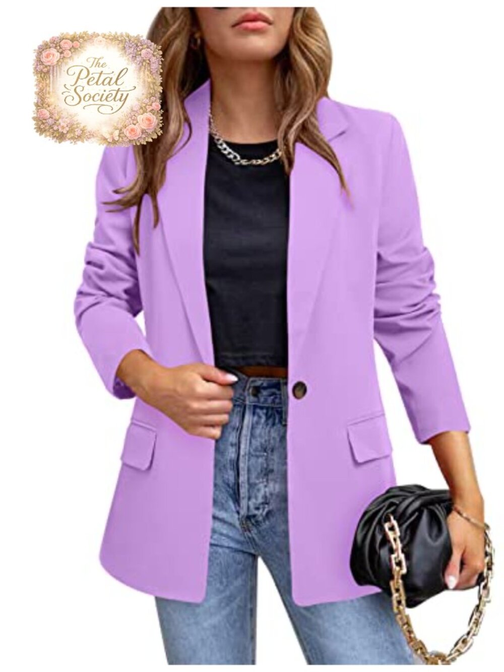 Womens Casual Blazer Jacket Long Sleeve Open Front Work Office Blazer